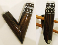 Трубка Курипе для церемоний Рапэ, ручная работа (арт: k05)