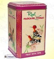 Чай Real "Райские Птицы" чёрный F.B.O.P. Цейлонский, с типсами в жестяной банке 200 г