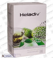 Чай Heladiv "GREEN TEA SOURSOP" зеленый Цейлонский (картон) с ароматом Саусепа