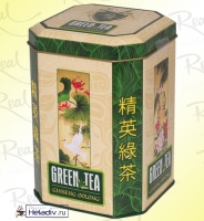 Чай Real "Райские Птицы" "Женьшеневый Улун" зеленый Китайский, Улун с измельченным корнем женьшеня (в ж/б) 150 г