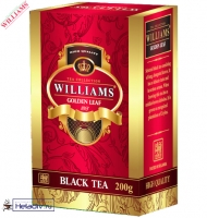 Чай WILLIAMS "Golden Leaf" черный Цейлонский O.P.A. крупнолистовой (картон) без добавок 200 г