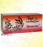Чай Real "Райские Птицы" "Нежность" чёрный с ароматом розы и клубники 20 пакетиков x 2 г