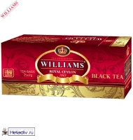 Чай WILLAMS "Royal Ceylon" черный Цейлонский пакетировнный на чашку 25 пакетов x 2 г