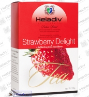 Чай Heladiv "Black Tea Strawberry Delight" "Клубничное восхищение" чёрный FBOP (картон) с маслами и кусочками клубники