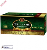 Чай WILLIAMS "Green Island" "Зеленый Остров" зеленый Цейлонский отборный 25 пакетиков по 1,5 г